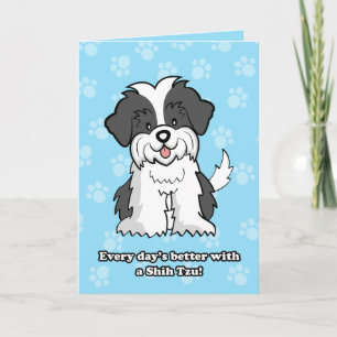Cartoon ShihTzu Greeting Card