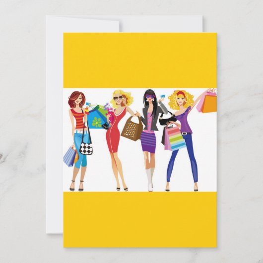 CARTOON SHOPPING GIRLS VECTORS FASHION STYLE FUN F (Front)
