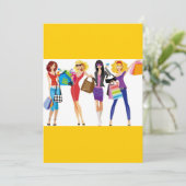 CARTOON SHOPPING GIRLS VECTORS FASHION STYLE FUN F (Standing Front)