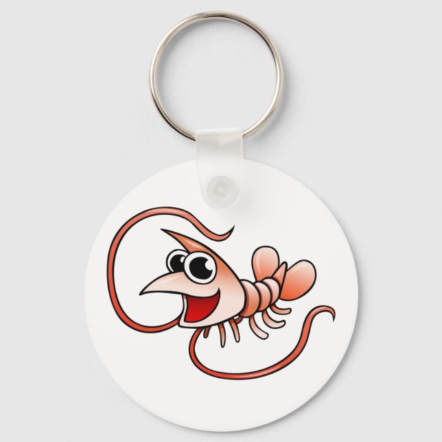 Cartoon Shrimp Keychain (Front)