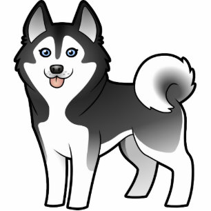 Cartoon Siberian Husky / Alaskan Malamute Cutout