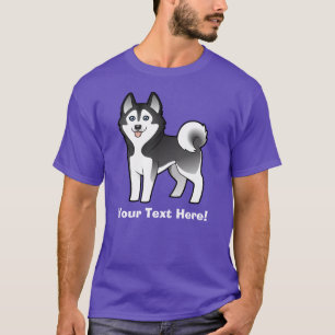 Cartoon Siberian Husky / Alaskan Malamute T-Shirt