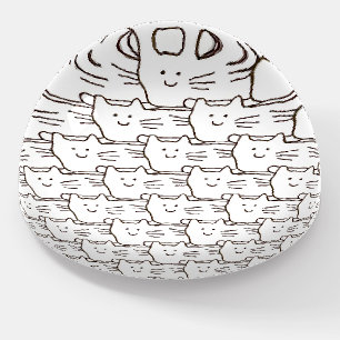 Cartoon Simple Cats Line Drawing Paperweight
