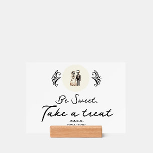 Cartoon Skeleton Bride + Groom Whimsical Wedding Holder