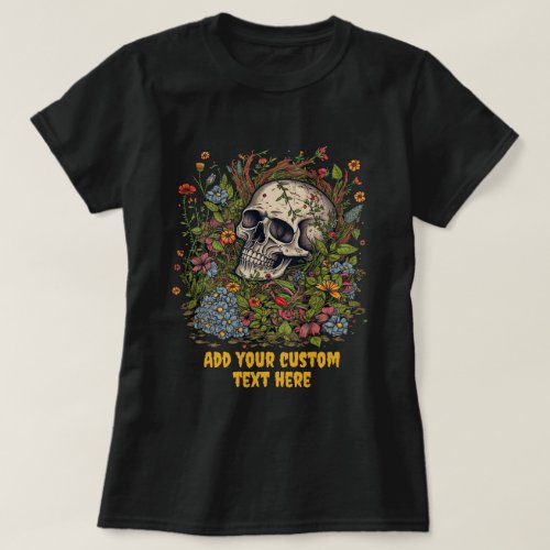 Cartoon Skeleton Floral Cottagecore Skeleton Lover T_Shirt