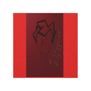 Cartoon Sketch Wood Wall Art