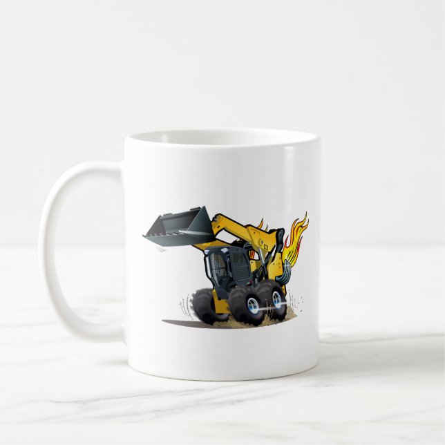 Cartoon skid steer coffee mug (Left)