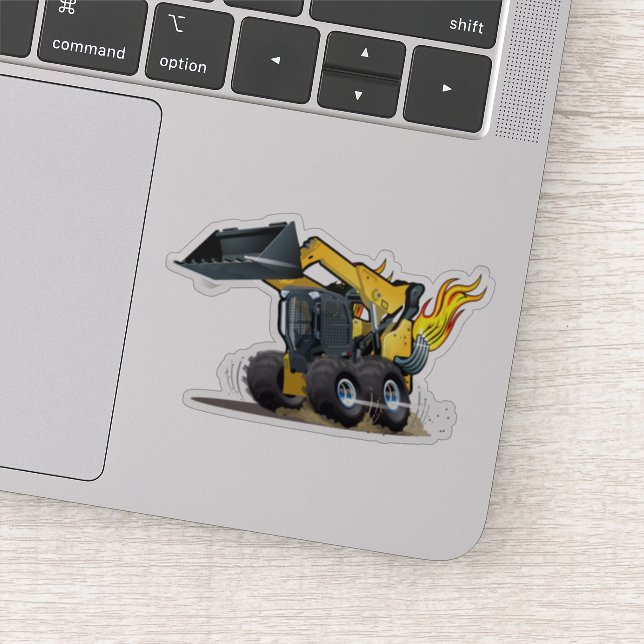 Cartoon skid steer sticker (Detail)