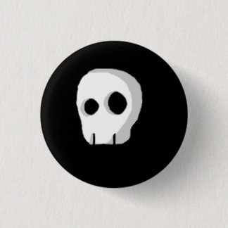 cartoon skull button