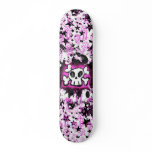 Cartoon Skull Skateboard