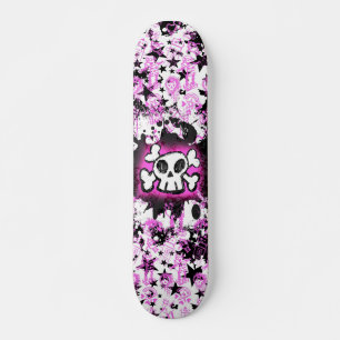Cartoon Skull Skateboard Deck