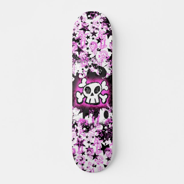 Cartoon Skull Skateboard Deck (Front)