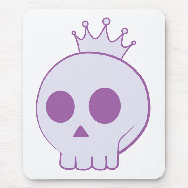 cartoon skull with crown design mouse pad (Front)