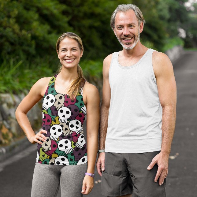 Cartoon Skulls Tank Top (Creator Uploaded)