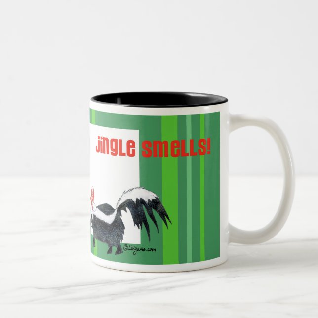 Cartoon Skunk Christmas Mug (Right)