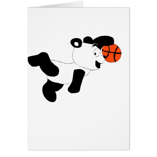 Cartoon Slam Dunking Panda Cards (Front)