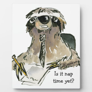 Cartoon Sloth Nap Time Plaque