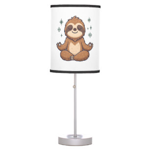 Cartoon Sloth Wearing Christmas Table Lamp