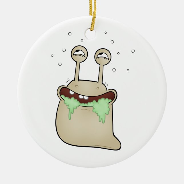 cartoon slug ceramic ornament (Front)