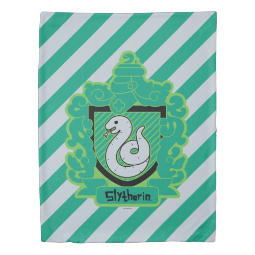 Cartoon Slytherin Crest Duvet Cover