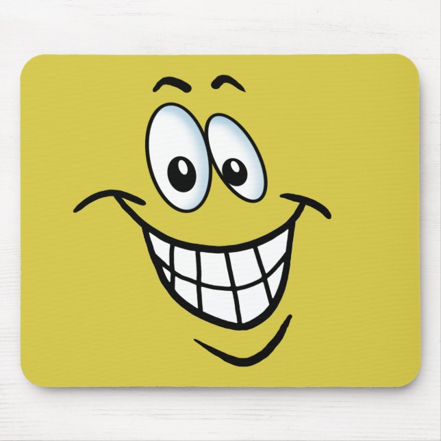 Cartoon Smile Mouse Pad (Front)