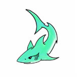 cartoon smiling shark mint blue green ocean animal cutout<br><div class="desc">Cute cartoon shark. Digitally drawn and perfect for the shark enthusiast!</div>