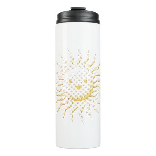 Cartoon Smiling Sun Face Thermal Tumbler