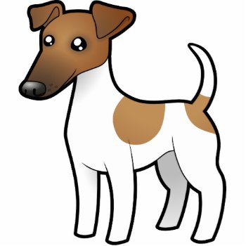 Cartoon Smooth Fox Terrier Cutout by CartoonizeMyPet at Zazzle