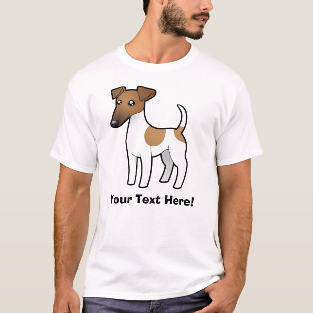 Cartoon Smooth Fox Terrier T-Shirt (Front)