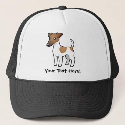 Cartoon Smooth Fox Terrier Trucker Hat