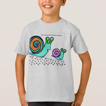 Cartoon Snail T-shirt by AnimalParty at Zazzle