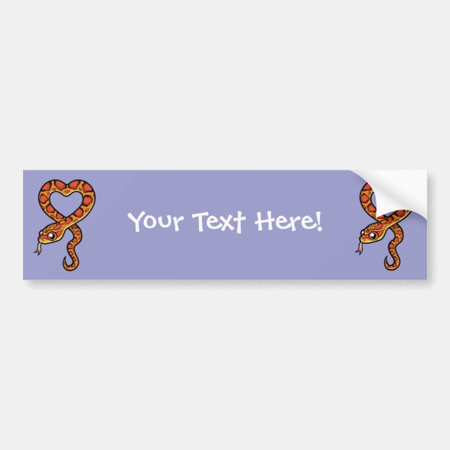 Cartoon Snake Bumper Sticker (Front)