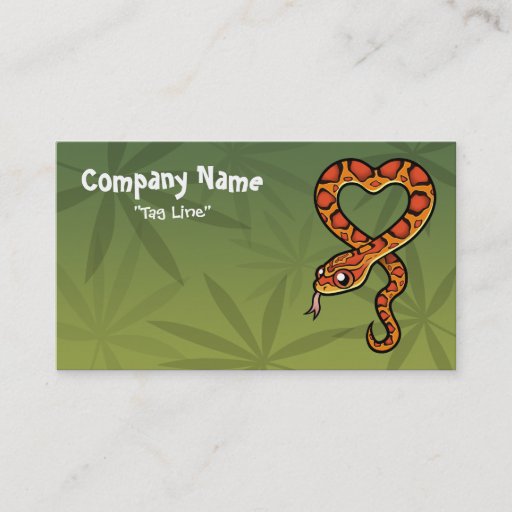 Customizable Cartoon Snake Business Card Templates