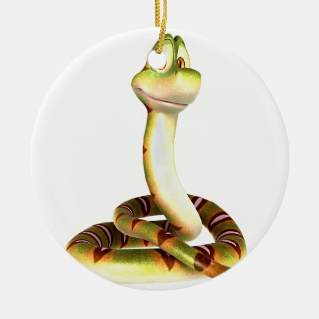 Cartoon Snake Ceramic Ornament (Front)