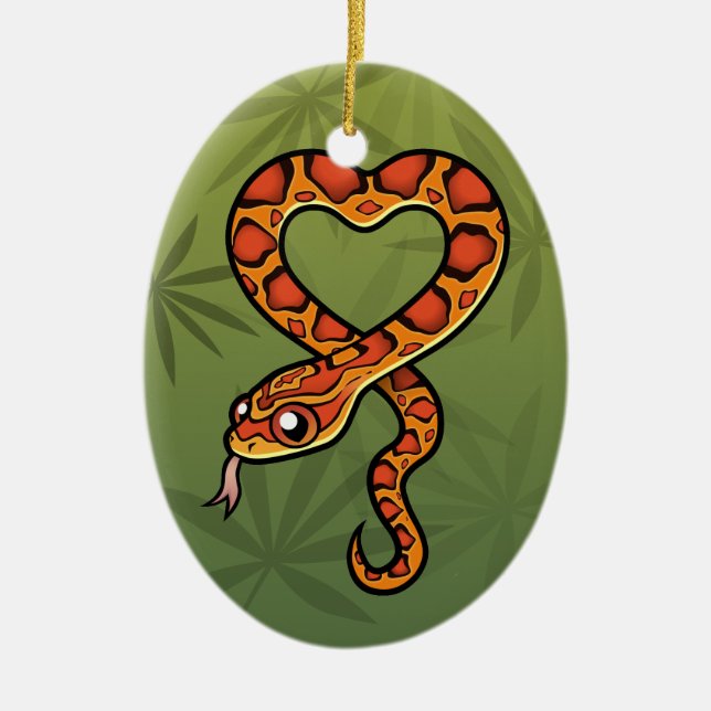 Cartoon Snake Ceramic Ornament (Front)