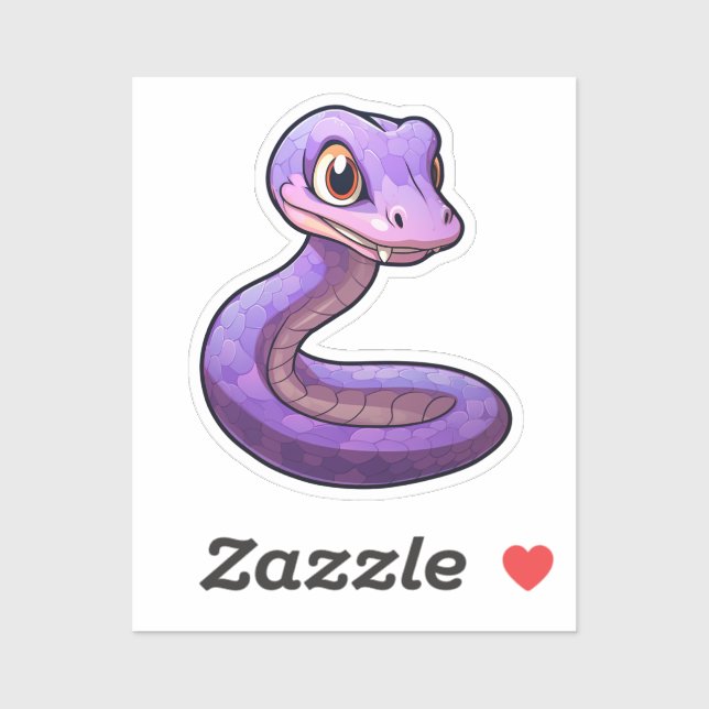Cartoon snake sticker (Sheet)