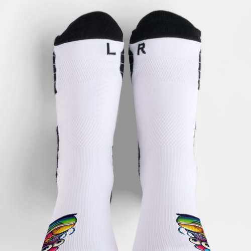 Cartoon Sneaker Character Funny Socks