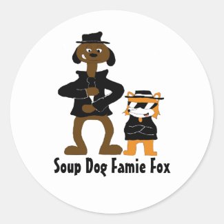 Cartoon Snoop Dogg And Jamie Fox Fans Classic Roun Classic Round Sticker