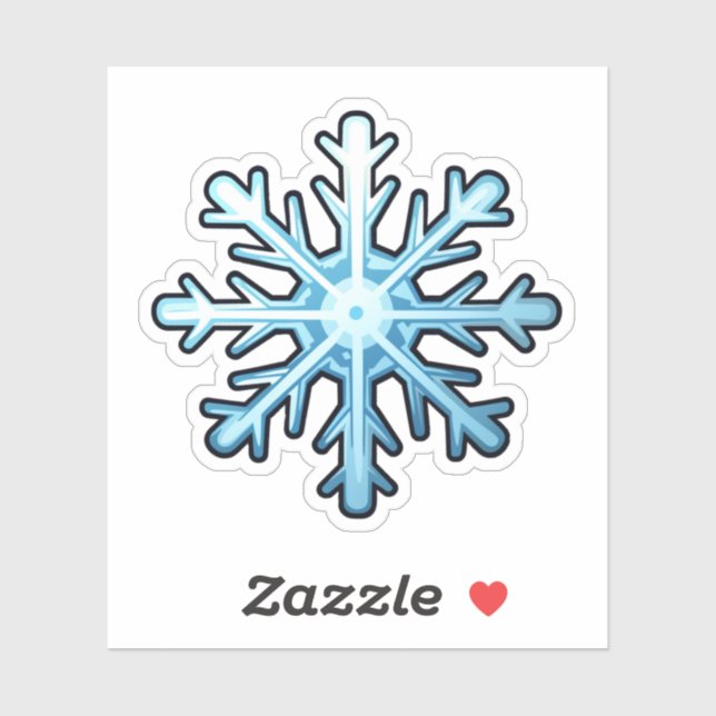 Cartoon snowflake illustration sticker (Sheet)