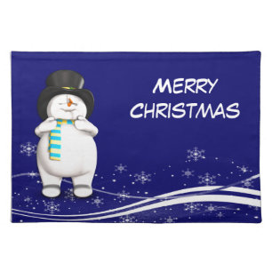 Cartoon Snowman Christmas Placemat