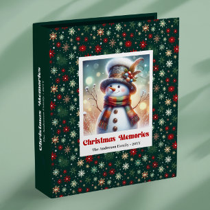 Cartoon snowman Christmas scrapbook binder custom 