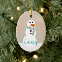 Cartoon Snowman (Customizable Name)