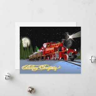Cartoon Snta Express Postcard
