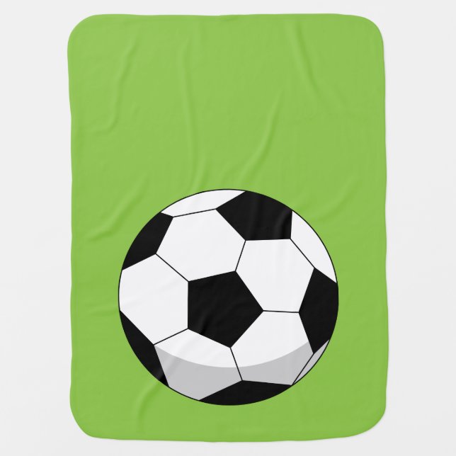 Cartoon Soccer Ball Baby Blanket (Front)