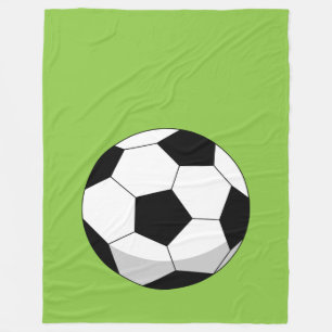 Cartoon Soccer Ball Fleece Blanket
