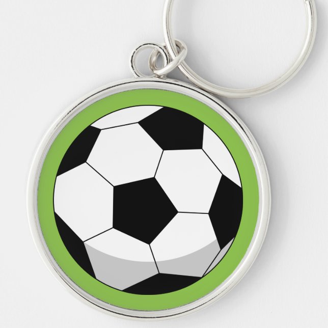 Cartoon Soccer Ball Keychain (Front)