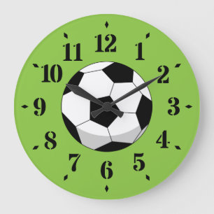 Cartoon Soccer Ball Large Clock