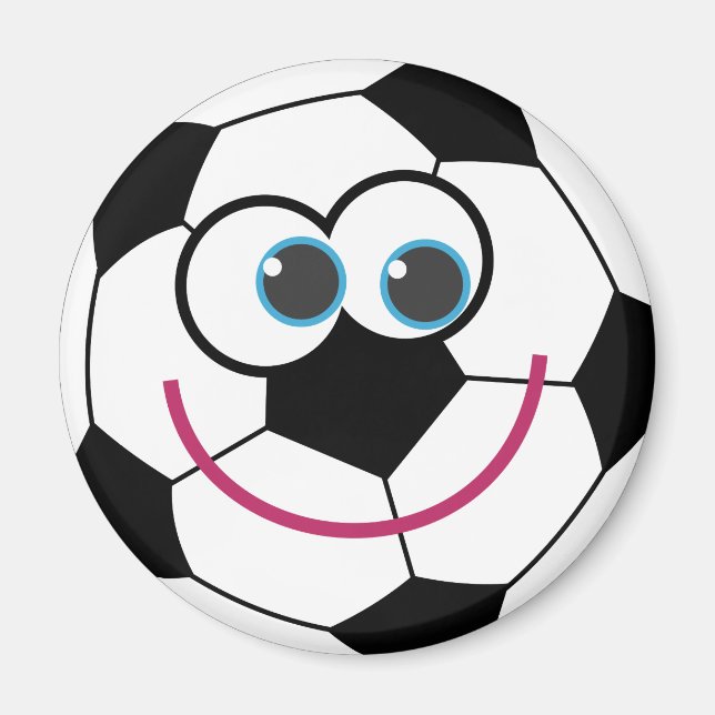 Cartoon Soccer Ball Magnet (Front)