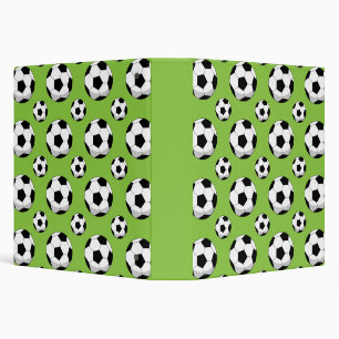 Cartoon Soccer Ball Pattern 3 Ring Binder