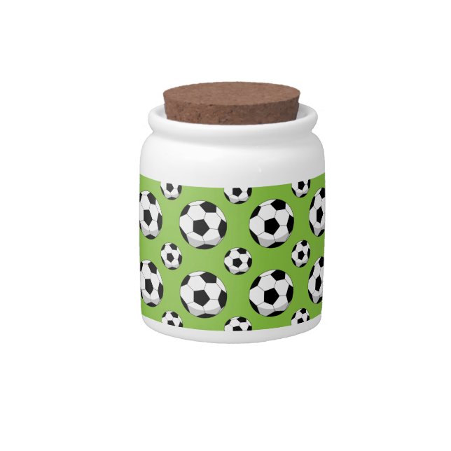 Cartoon Soccer Ball Pattern Candy Jar (Front)